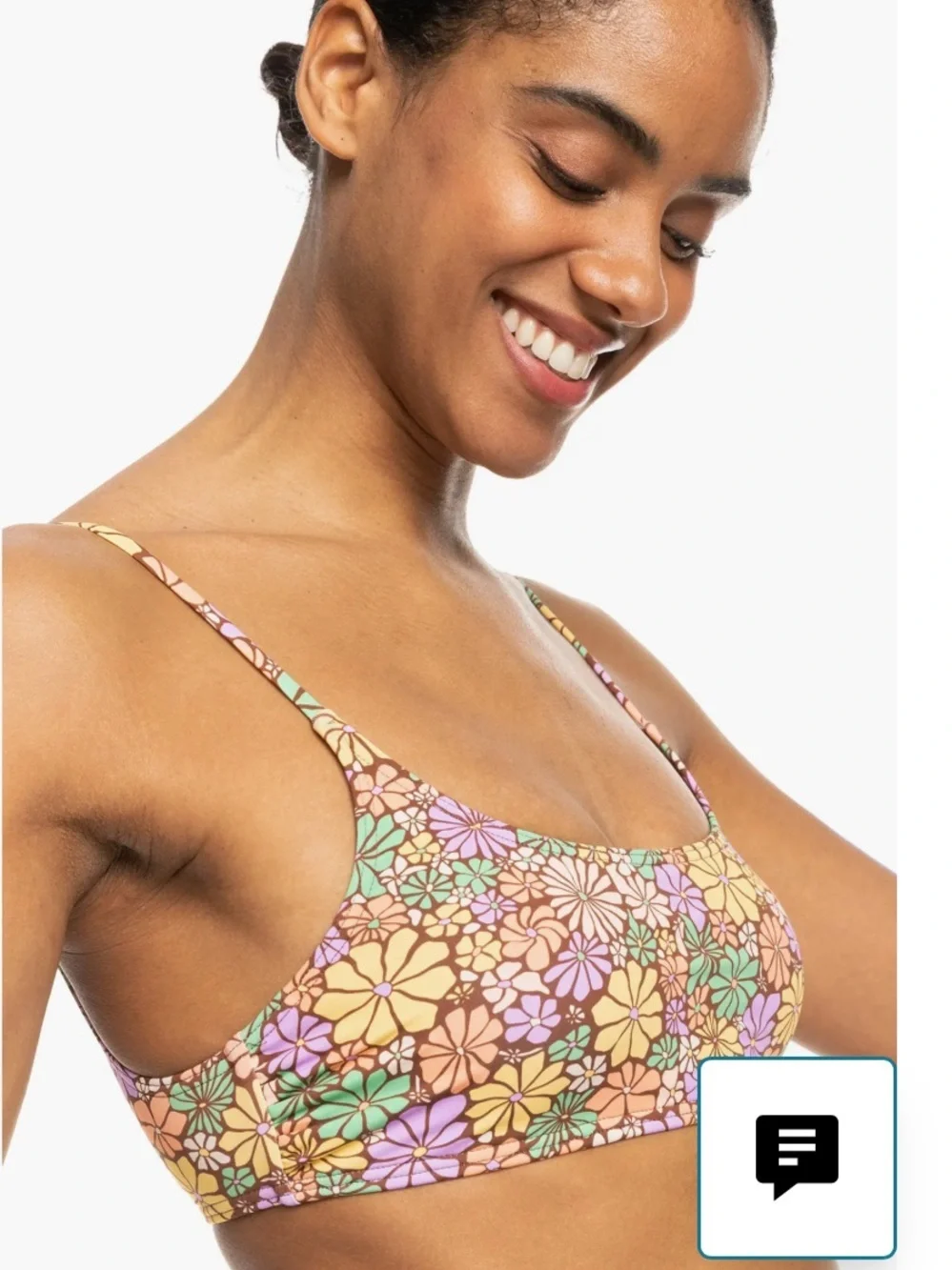 NWT ROXY All About Sol Bralette Bikini Top XL